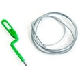 thumbnail image 3 of Desatascador de desagües con cabezal de resorte rizado, abridor de desagües en espiral, gran flexibilidad, mango ergonómico de madera, solución rentable para desagües de cocina, lavabos y baños, 3 of 7