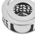 thumbnail image 4 of facefd Circular Tea Teapot Warmer Stainless Steel Candle Base Milk Warmer Silver, 4 of 8