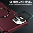 thumbnail image 6 of Dteck Magnetic Case for iPhone 11 Compatible with MagSafe, Shockproof Military Grade Protection Magnetic Rugged Case for iPhone 11,Winered, 6 of 9