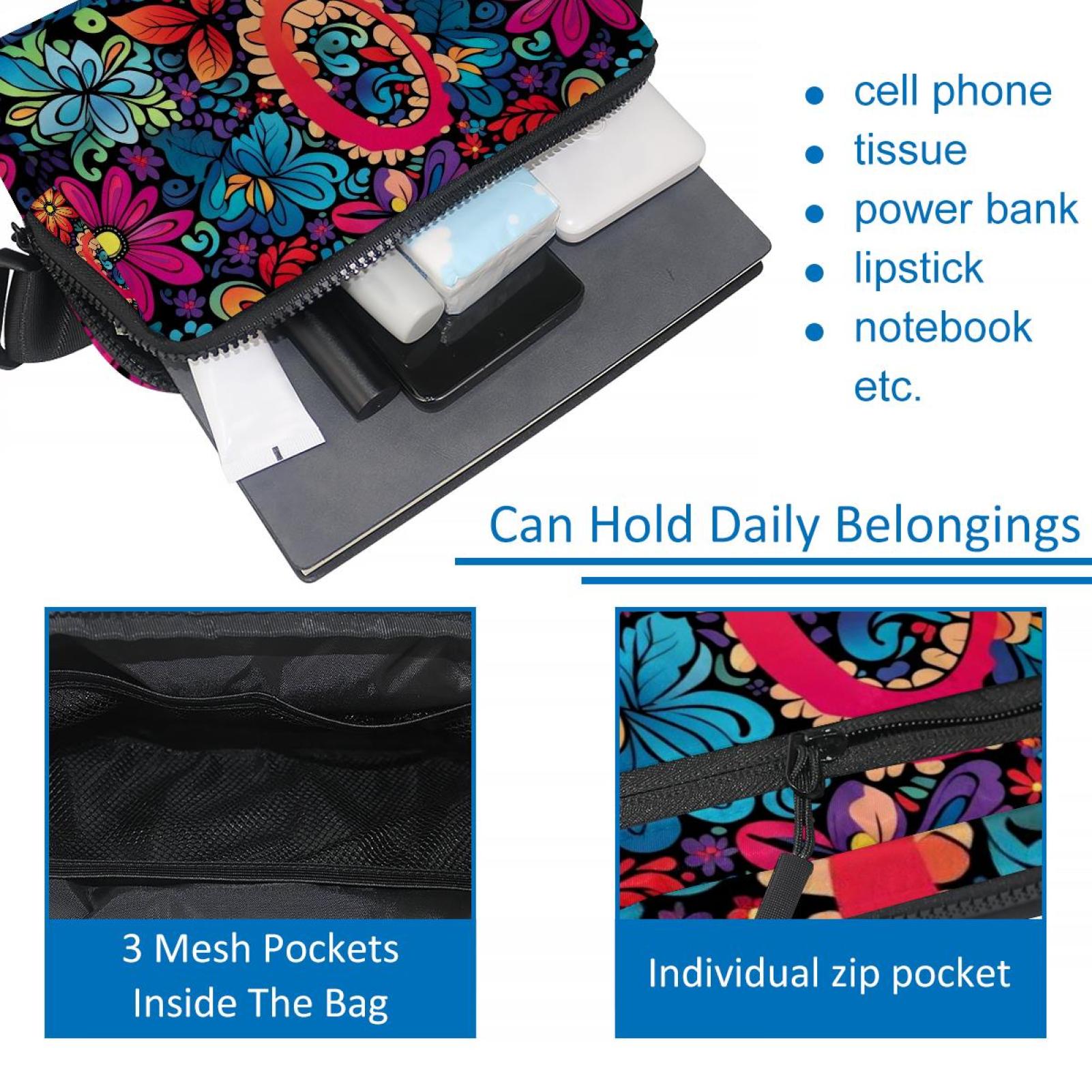 Peace Symbol Money Belt Waist Bag Fanny Pack - Lightweight Adjustable with Extension Strap Unisex