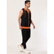thumbnail image 4 of INSPIRE CHIC Sudaderas con capucha para hombre Chaleco sin mangas Slim Fit Ligero Cremallera Gym Tank Top Naranja negro M, 4 of 6