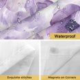 thumbnail image 4 of Spring Watercolor No Hooks Shower Curtain with Snap-in Liner Purple Flowers Floral Shower Curtains for Bathroom, Waterproof, Easy Install, Washable 60"x72", 4 of 9