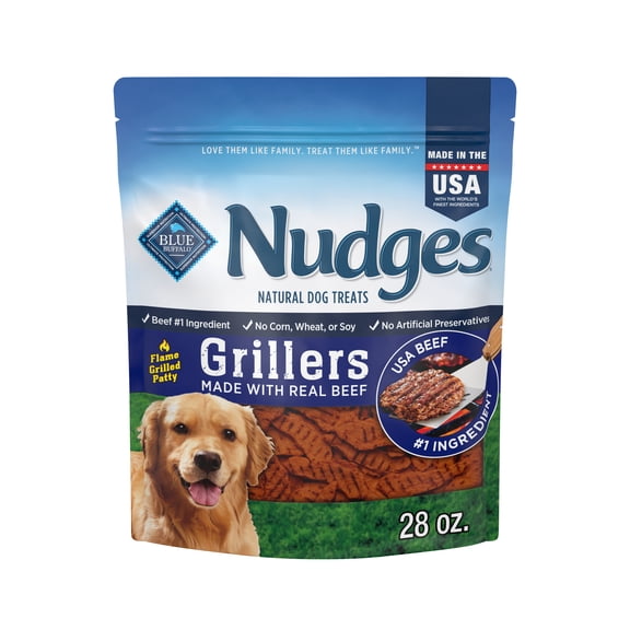 Blue Buffalo Nudges Grillers, Natural Dog Treats, Beef, 28oz Bag