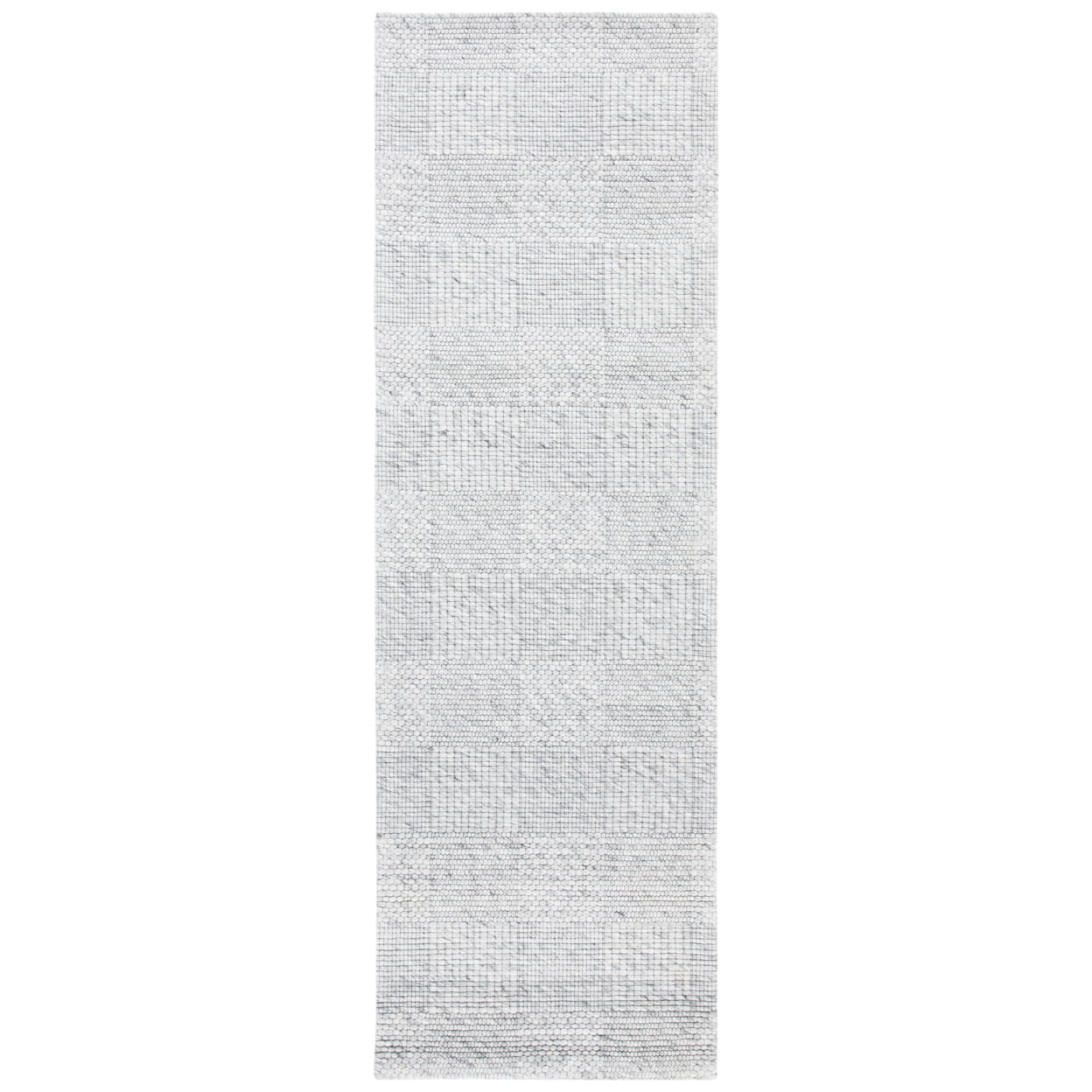 SAFAVIEH Marbella Easton Checkered Area Rug, Light Grey, 6' x 6' Round