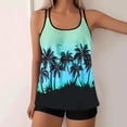 thumbnail image 3 of Generic Women Plus Size Swim Suits Printing Modest Ruched Swimsuits Two Piece Tankini Tops with Shorts Swimwear, 3 of 5