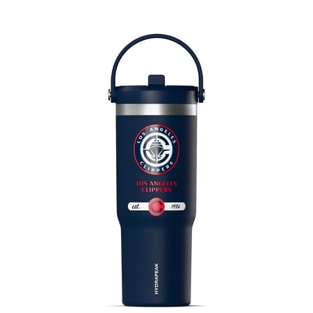 Hydrapeak x NBA Officially Licensed Los Angeles Clippers 32 oz Nomad Tumbler with Handle and Straw Lid Leakproof Stainless Steel Water Bottle