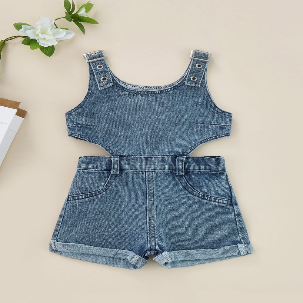 Jeans jumpsuit for baby girl on sale