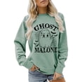 thumbnail image 1 of WEAIXIMIUNG Sweatshirts Courts pour Femmes Manches Courtes Automne Hiver Décontracté Confortable Lettre Col Rond Mode Manches Longues, 1 of 3