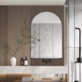 thumbnail image 6 of 24x36 Inch Arched Recessed Cabinet For Bathroom, Matte Black Metal Frame With Mirror And Adjustable Shelves, Design Framed Bathroom Storage Cabinet, Recessed, Shelf Feature, 6 of 6