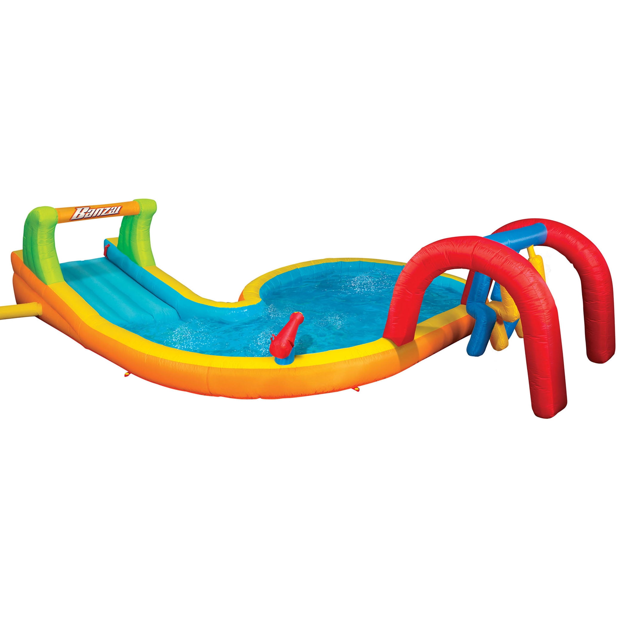 Banzai Splash Zone Water Park w/ Water Blasting Cannon & Pillars - Walmart.com - Walmart.com
