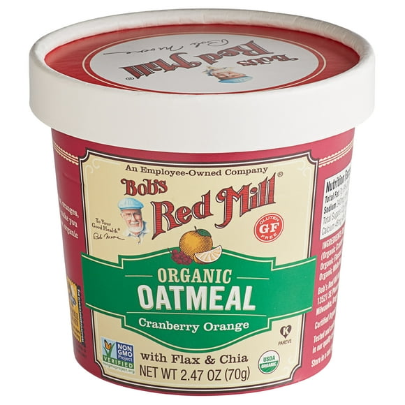 Bob's Red Mill Gruau Biologique Sans Gluten à la Canneberge et aux Oranges en Portion Individuelle - 12/caisse