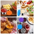 thumbnail image 2 of Salad Dressing Container Stainless Steel Leak-Proof Dip Cup with Silicone Lid, 2 of 10