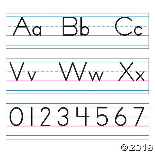 zaner bloser manuscript alphabet bulletin board set walmartcom