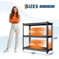 thumbnail image 4 of QinaQin Estante metálico de almacenamiento de 3/5 niveles, repisas de acero ajustables con capacidad de 770 lb por nivel, ideal para garaje, sótano, despensa o taller, 4 of 6