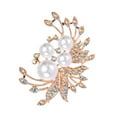 thumbnail image 2 of Joernso Women Fashion Brooch Pin Shiny Rhinestone Inlay Faux Pearl Brooch Elegant Alloy Badge Handbag Sweater Suit Shawl Decoration Clothing Accessories Party Wedding Jewelry Gift, 2 of 7