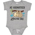 thumbnail image 3 of Inktastic My Godmother Loves Me with Sloth and Hearts Boys or Girls Baby Bodysuit, 3 of 5