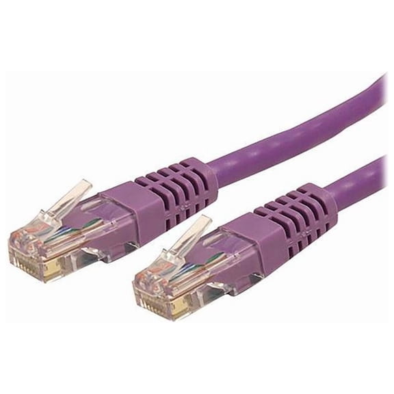 StarTech 10ft CAT6 Ethernet Cable - Purple CAT 6 Gigabit Ethernet Wire -250Mhz 100W PoE RJ45 UTP Molded Network Patch Cord with Strain Relief (C6PATCH10PL)