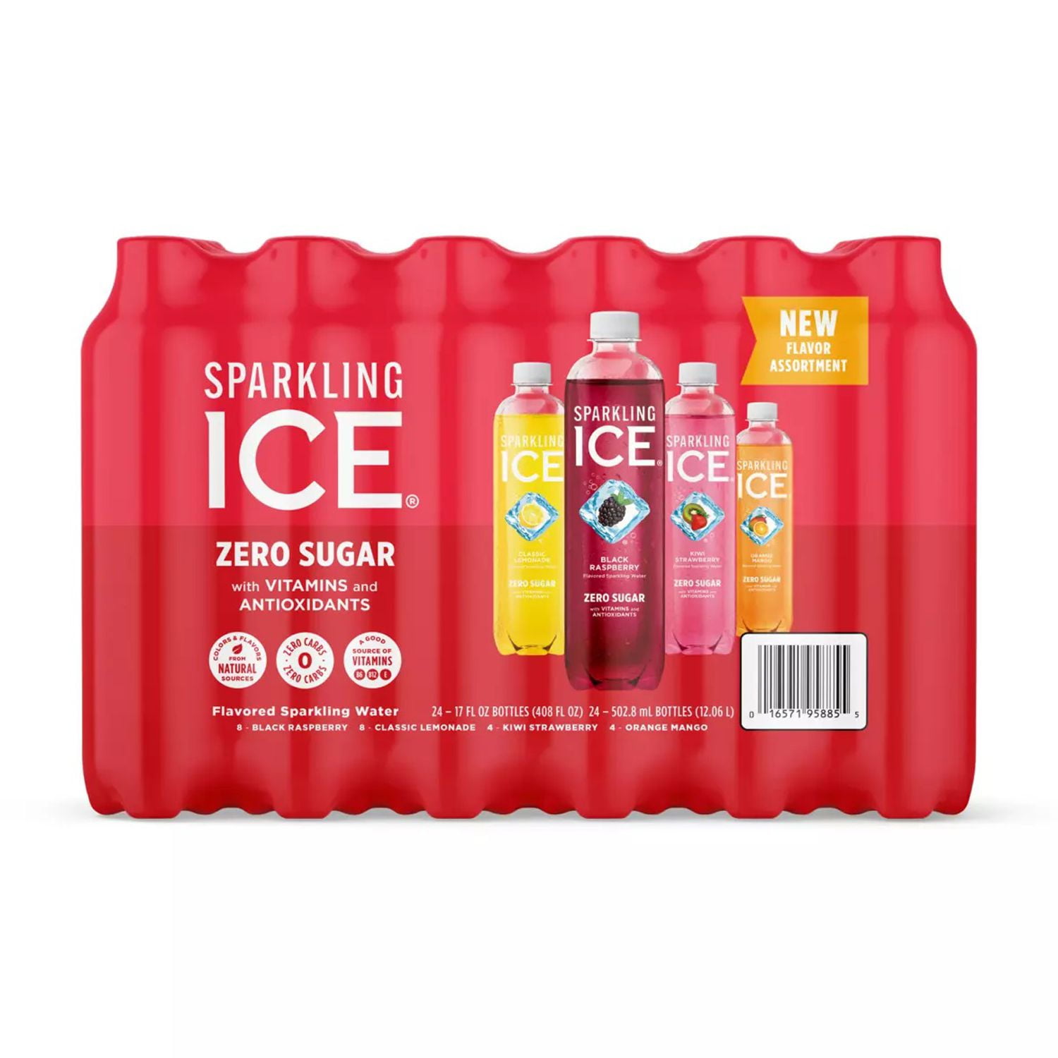 Sparkling Ice Red Variety Pack, 17 Fluid Ounce (Pack of 24)