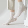 thumbnail image 3 of Voska Men's Cooling Mesh Mid Calf Socks Seamless Toe Wicking Odor Resistant Lightweight Athletic Daily Socks Khaki One Size, 3 of 4