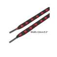 thumbnail image 3 of INSPIRE CHIC Heart Printed Colored Shoelaces Flat Shoe Laces Strings for Sneakers Athletic Sport Boots 1 Pair Black-Red Heart 160cm/63.0", 3 of 5