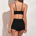thumbnail image 4 of Sngxgn Women's Bikini Two Piece Swimsuit Back Lace up Adjustable Bathing Suit(Black,M), 4 of 5