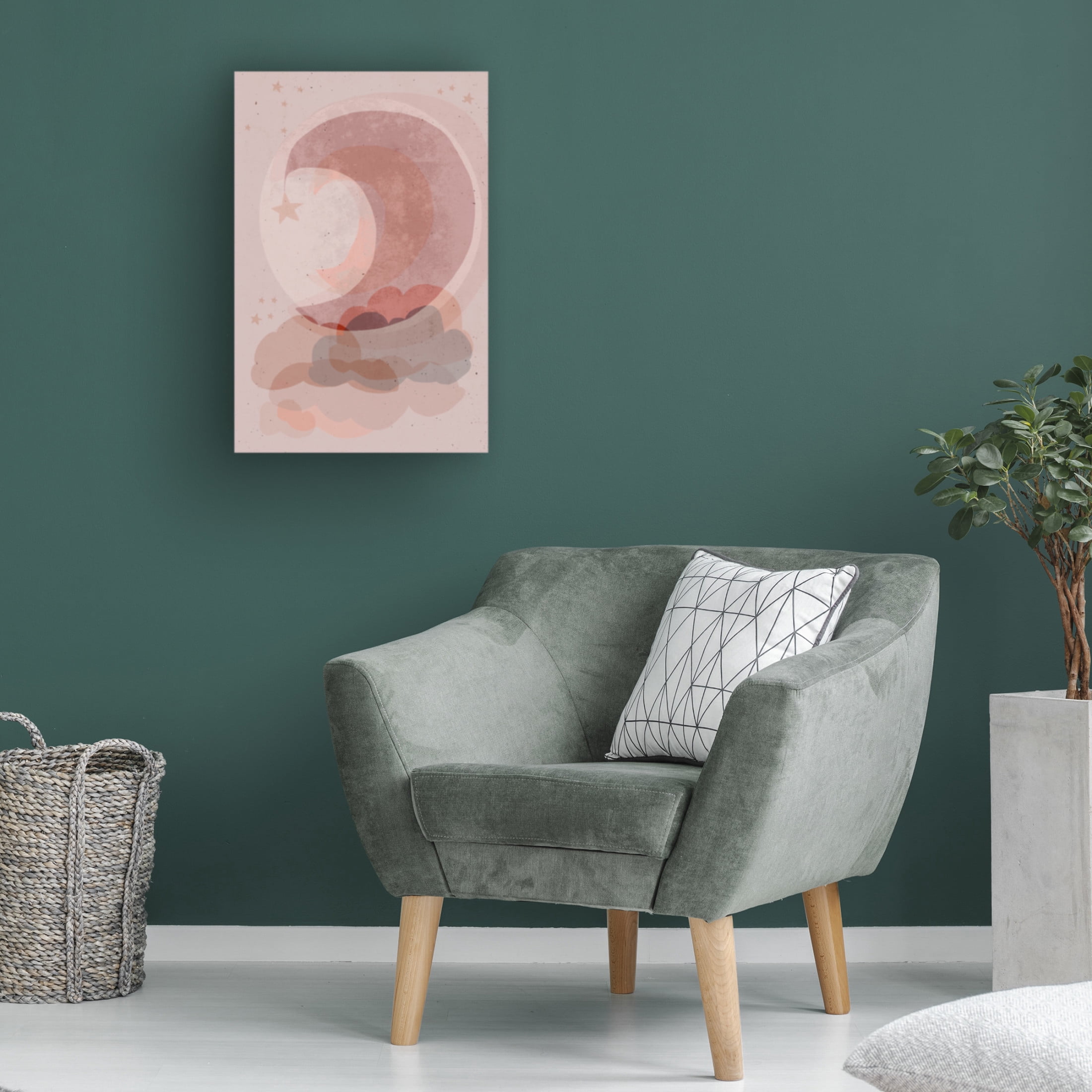 Canvas Wall Art - Treechild 'Gentle Moon' Wall Art for Living Room, Bedroom, or Office D?cor by Trademark Fine Art - 12 x 19 Inches