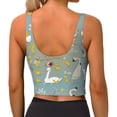thumbnail image 4 of Picia Cute Farm Birds Sports Bra for Women,Padded Strappy Sports Bras Medium Support Yoga Bra with Removable Cups,Running Yoga Bra-XX-Large, 4 of 9