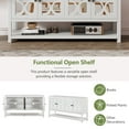 thumbnail image 6 of TUANLUO Mirrored Accent Cabinet, Buffet Cabinet with 4 Doors, Mirrored Sideboard Buffet with Adjustable Shelves, Heavy Duty Wood Storage Cabinet for Kitchen Dining Room Living Room, Gray, 6 of 10