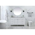 thumbnail image 6 of Elegant Decor Bennett 60" Aluminum MDF Single Bathroom Vanity in White, 6 of 8