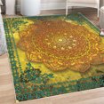 thumbnail image 1 of Ethnic Decorative Rug, Mystic Mandala Culture Karma Calmness and Harmony Boho Design, Quality Carpet for Bedroom Dorm and Living Room, 6 Sizes, Jade Green, by Ambesonne, 1 of 4