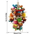 thumbnail image 5 of juguetes para loros para pájaros grandes, loros grises africanos de madera con pimienta natural, guacamayos, cacatúas, juguetes para masticar loros amazónicos, juguetes colgantes de aviario, 5 of 5