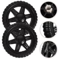 thumbnail image 3 of 2Pcs Shopping Cart Wheels Baby Trolley Wheels Replaceable Trolley Wheels Metal Wheels for Cart, 3 of 9