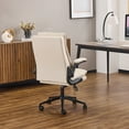 thumbnail image 6 of Ktaxon High Back Office Chair, Rocking Desk Chair with Flip-Up Armrests, Adjustable Height, 360-Degree Swivel & Wheels, Cat Scratch Resistant Fabric, Beige, 6 of 7
