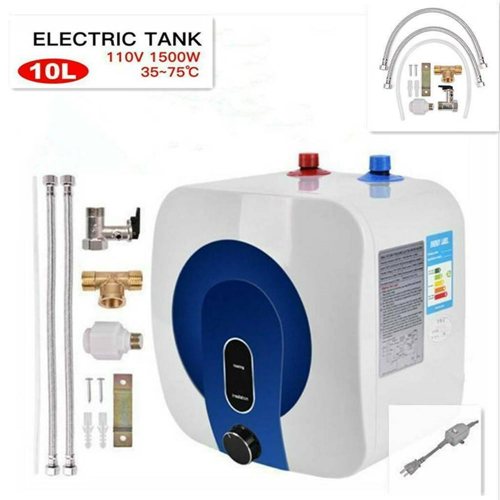 EAYSG 110V 10L Electric Tankless Hot Water Heater Kitchen Bathroom Home 35℃75℃