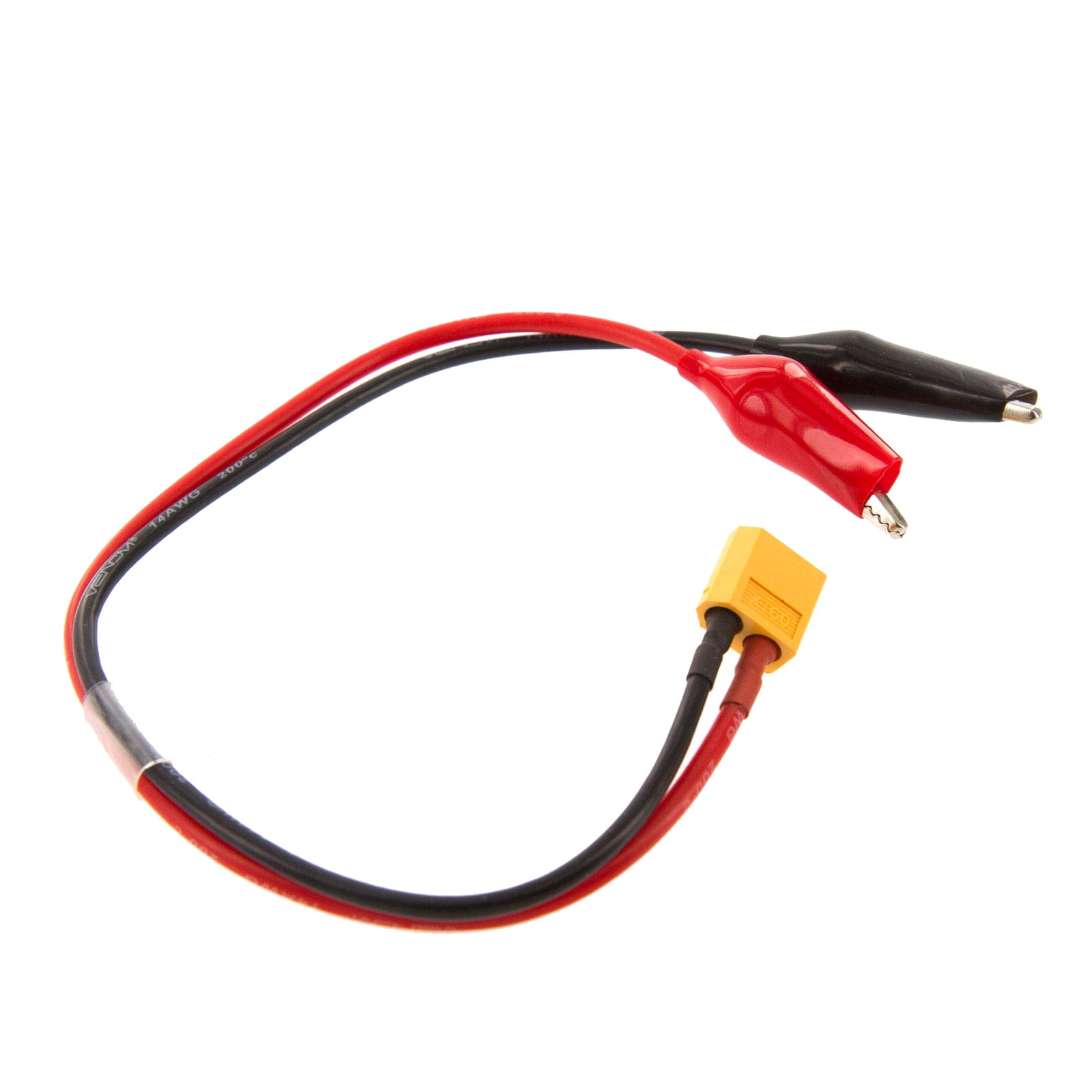 Venom Alligator Clips to XT60 Male Venom Charger Adapter Plug 14AWG