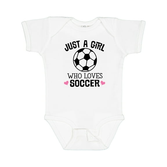 Inktastic Just a Girl Who Loves Soccer Girls Baby Bodysuit