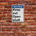 thumbnail image 5 of Keep Out Sign - Open Shaft, Industrial Caution Warning Sign 8"x12" UV Resistant for Indoor Outdoor Workplace, 5 of 7