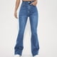thumbnail image 2 of Gibobby Jeans dama Pantalones de mujer cómodos y de cintura alta pantalones vaqueros de pierna ancha de moda(Azul,CH), 2 of 5
