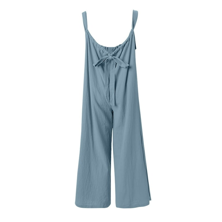 Oversized linen best sale dungarees
