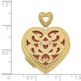 thumbnail image 4 of 14K Yellow Gold Charm Pendant Diamond 24 mm 25 24Mm Heart With Diamond Vintage Locket, 4 of 4