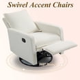 thumbnail image 6 of Recliner Chairs, Swivel Rocking Recliner Chair for Woman, Glider Chair, Nursery Recliner for Living Room, Nursery Chairs, Small Recliners for Small Spaces, Living Room Accent Chair (White), 6 of 7