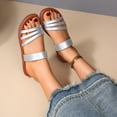 thumbnail image 5 of Censtreet Women's Flat Sandals Fashion Slides With Soft Leather Slippers for Summer, 5 of 9