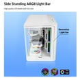 thumbnail image 4 of YEAH MAGIC Biforst MATX PC Gaming Case ARGB Full Clear-Side High-Airflow Light Strip Sturdy One-Piece Curved Glass With 3 ARGB Fans Mid-Tower Art Computer Chassis Striped Rainbow Lamp White, 4 of 7