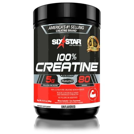 (2 pack) Six Star Pro Nutrition Elite Series Creatine Powder, 80 (Best Creatine Monohydrate Powder)