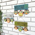 thumbnail image 3 of fastboy Beautifully Designed Wooden Owl Welcome Sign For Every Doorway Easy To Install green, 3 of 6