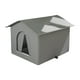 thumbnail image 2 of Refugios para gatos callejeros Casa para gatos al aire libre, casa para perros, cama impermeable para perros, suministros para mascotas, tienda de Gris M, 2 of 8