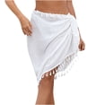 thumbnail image 1 of Birdeem Jupe de Plage pour Femmes Vacances avec Franges et Demi-Longueur, 1 of 1
