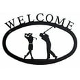 thumbnail image 2 of Village Wrought Iron WEL-156-L Grand Signe de Bienvenue Deux Golfeurs, 2 of 3