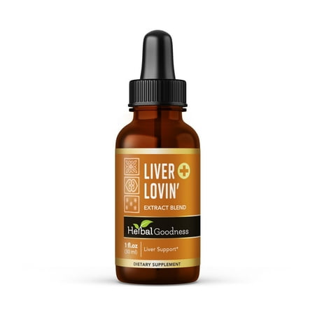 Herbal Goodness Liver Lovin 1fl.oz, Liver Detox Supplement and Kidney Cleanse, Milk thistle, Chanca Piedra
