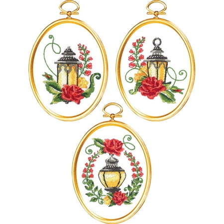Design Works™ Floral Lanterns Pictures Stamped Embroidery (Best Embroidery Designs Websites)